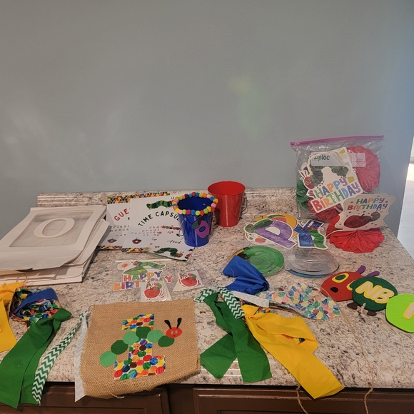 Colorful Caterpillar Birthday Party Set